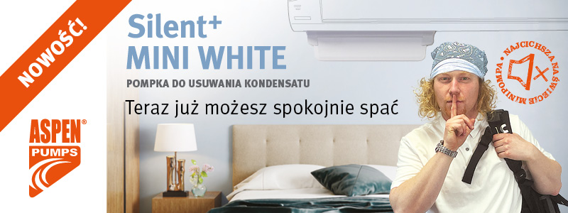 Aspen - pompka Silent+ Mini  White